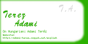 terez adami business card